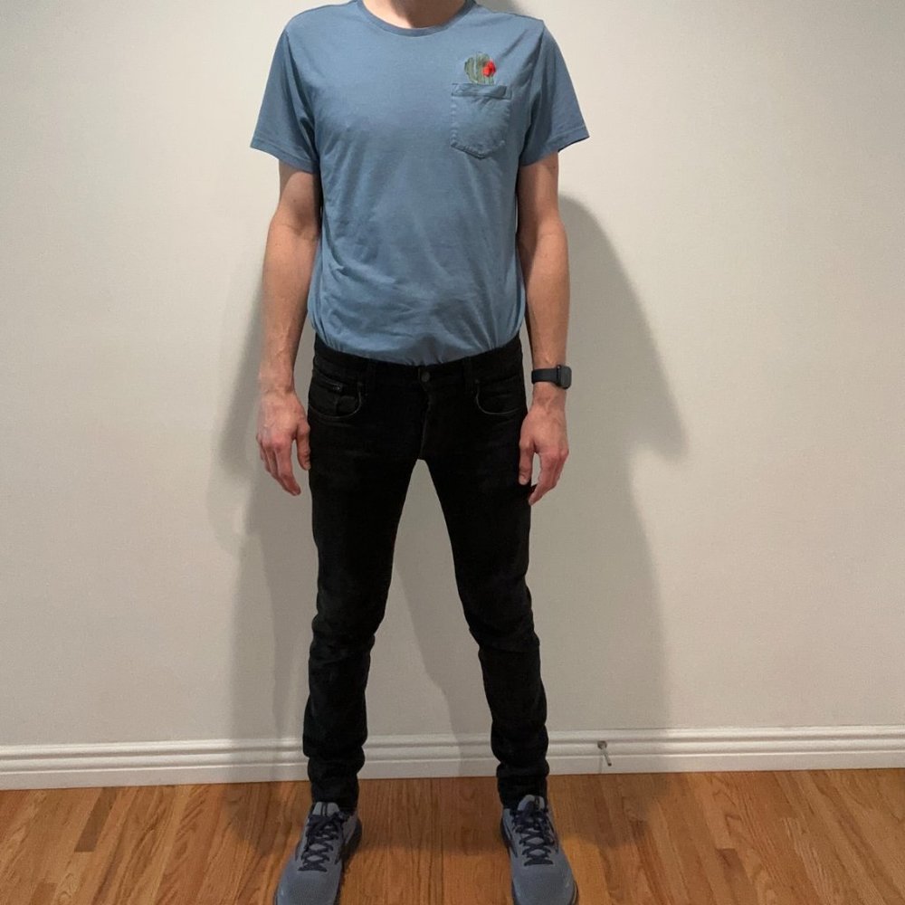 rag & bones men's skinny black jeans, size 31 waist